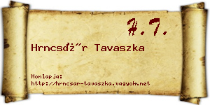 Hrncsár Tavaszka névjegykártya